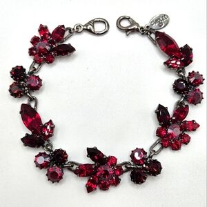 VINTAGE Carolee Red Rhinestone Crystal Bracelet Carol Lee